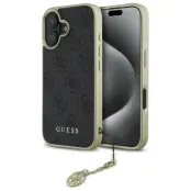 Guess iPhone 16 Mobilskal 4G Charms Collection - Svart