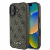 Guess iPhone 16 Mobilskal 4G Metal Gold Logo - Brun