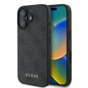 Guess iPhone 16 Mobilskal 4G Metal Gold Logo - Svart