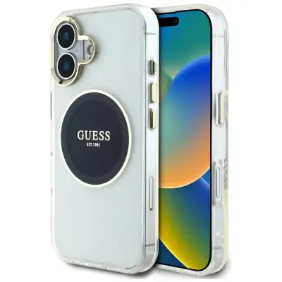 Guess iPhone 16 Mobilskal MagSafe IML Colored Circle