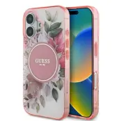 Guess iPhone 16 Mobilskal MagSafe IML Flower & Tonal Circle