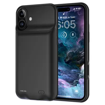 iPhone 16 Batteriskal 7000mAh - Svart