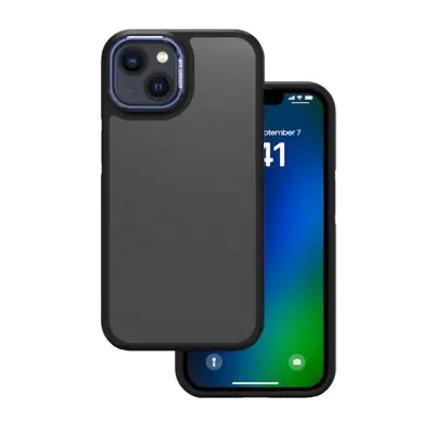 iPhone 16 Mobilskal Crystal Black - Blå