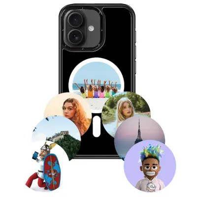 iPhone 16 Mobilskal MagSafe E-Ink NFC 6-Färgad TPU + PC