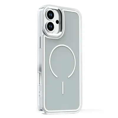 iPhone 16 Mobilskal Magsafe Electroplated - Grå (Grå)