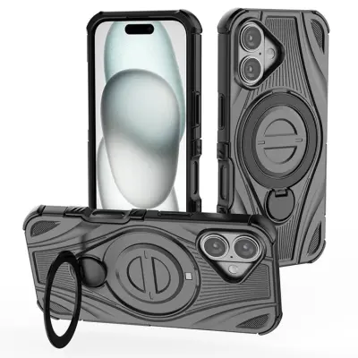 iPhone 16 Mobilskal MagSafe Magnetic Kickstand - Svart