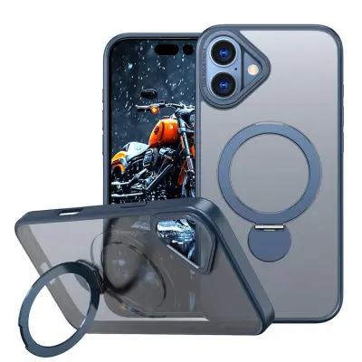 iPhone 16 Mobilskal MagSafe Rotating Kickstand (Blå)