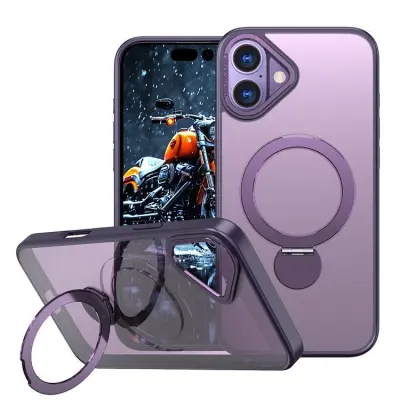 iPhone 16 Mobilskal MagSafe Rotating Kickstand (Lila)