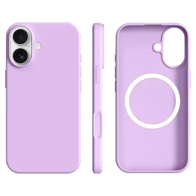 iPhone 16 Mobilskal MagSafe Ultra Thin Silikon (Dreamy Lila)