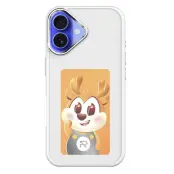 Mobilskal till iPhone 16 NFC DIY Customized HD Smart E-Ink - Vit