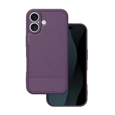 iPhone 16 Mobilskal Simple Carbon - Lila