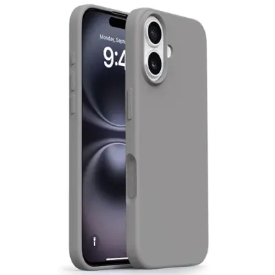 iPhone 16 Mobilskal Ultra Thin Silikon - Grå