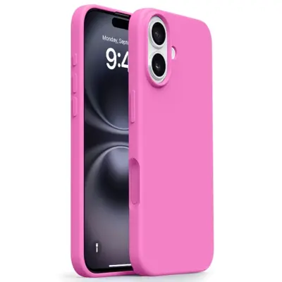 iPhone 16 Mobilskal Ultra Thin Silikon - Rosrosa