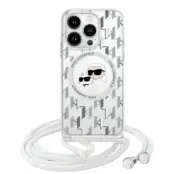 Karl Lagerfeld iPhone 16 Mobilskal MagSafe IML Crossbody Karl & Choupette