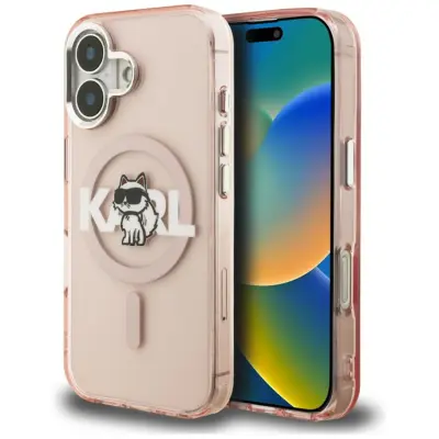 KARL LAGERFELD Mobilskal För iPhone 16 MagSafe IML Choupette Sketch