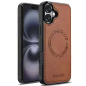 LC.IMEEKE iPhone 16 Fodral Magnetiskt KonstLäder - Brun