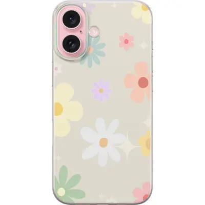 Mobilskal till Apple iPhone 16 med fejdande blommor