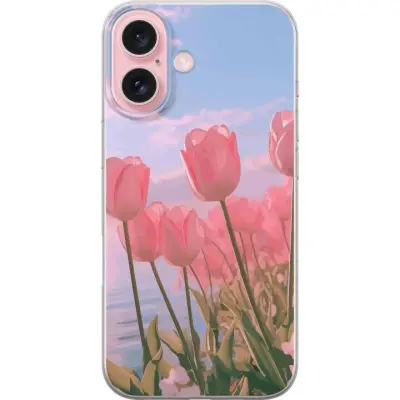 Mobilskal till Apple iPhone 16 med Rosa Tulpaner