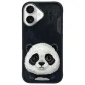 Nimmy iPhone 16 Mobilskal Big Eyed Pet 2.0 Panda - Svart