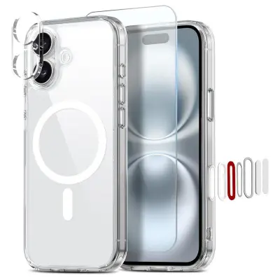 NORTHJO iPhone 16 Fodral PC + TPU - Vit