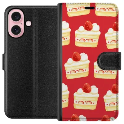 Plånboksfodral till Apple iPhone 16 med Tårta