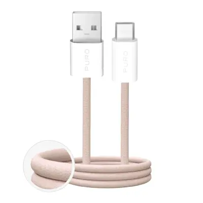 Puro USB-A - USB-C 10W Kabel 1.5m Fabrik Braided - Beige