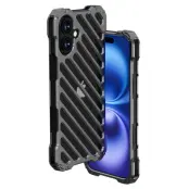 R-JUST RJ-50 Mobilskal till iPhone 16 Aluminium Alloy Shockproof Svart