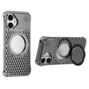 R-JUST RJ64 Mobilskal till iPhone 16 Aluminium Titan med Kickstand