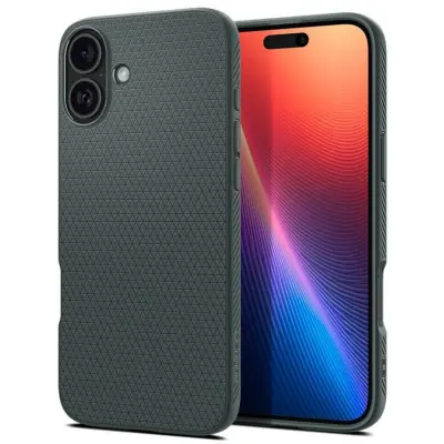 Spigen Liquid Air (iPhone 16) - Svart