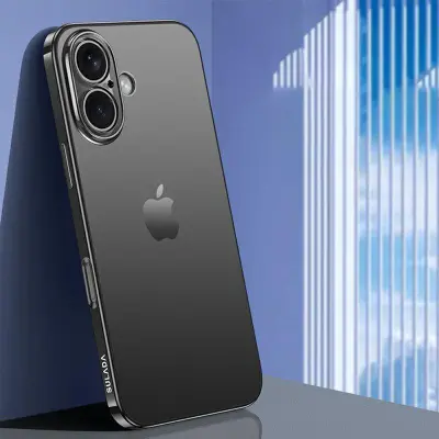 SULADA iPhone 16 Mobilskal Elektropläterad AG Matt TPU - Svart