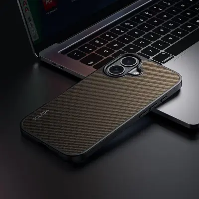 SULADA iPhone 16 Mobilskal MagSafe Kompatibel PU+TPU Brun