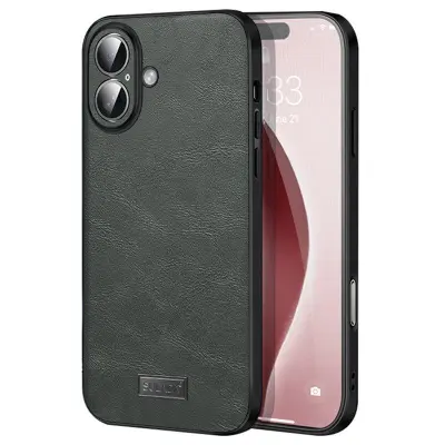 SULADA iPhone 16 Mobilskal PU Läder + TPU + PC Baksida - Grön