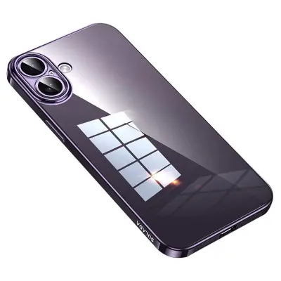 SULADA iPhone 16 Mobilskal Ultra-Tunt Elektropläterat TPU Klar - Lila