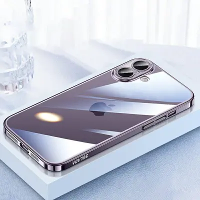 SULADA JINGJIA iPhone 16 Mobilskal Hård PC Klart med Linsskydd - Lila