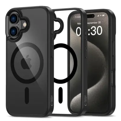 Tech-Protect iPhone 16 Mobilskal Magsafe Magmat - Svart/Clear