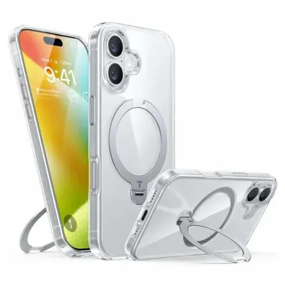 TORRAS iPhone 16 Mobilskal Magsafe Ringhållare - Transparent