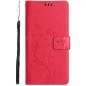 Trolsk Imprint Flower Wallet (iPhone 16) - Blågrön