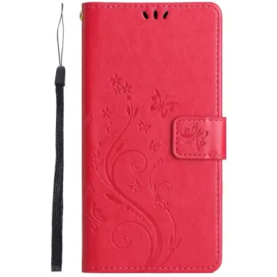 Trolsk Imprint Flower Wallet (iPhone 16) - Blågrön