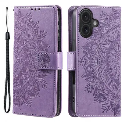 Trolsk Mandala Wallet with Strap (iPhone 16) - Roséguld