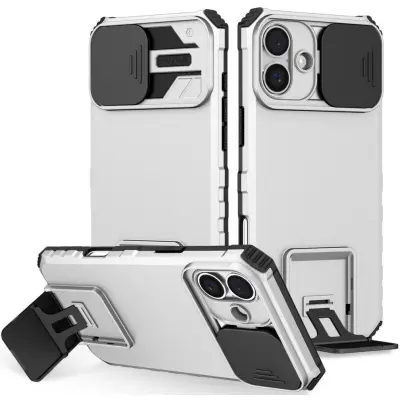 Trolsk Skyddsskal med Stativfunktion (iPhone 16)