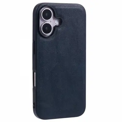 X-LEVEL Bojue-3 iPhone 16 Mobilskal MagSafe Läder Blå