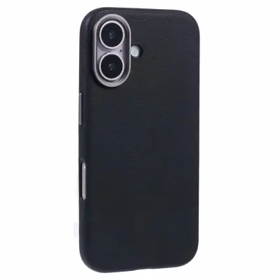 X-LEVEL iPhone 16 Mobilskal MagSafe PU Läder Hård PC Svart