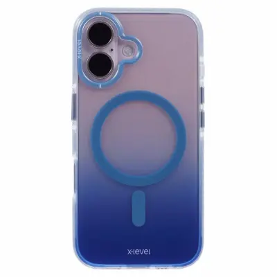 X-LEVEL iPhone 16 Mobilskal MagSafe TPU Gradient Blå