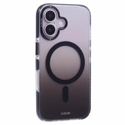 X-LEVEL iPhone 16 Mobilskal MagSafe TPU Gradient Svart