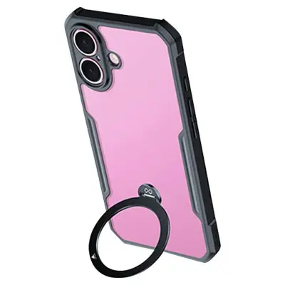 XUNDD iPhone 16 Mobilskal 360 Grader Magnetisk Ställ Shockproof Svart