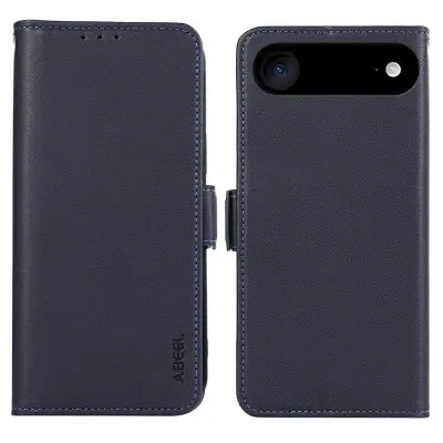 ABEEL iPhone Air Plånboksfodral Konstläder med RFID-Skydd - Blå