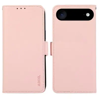 ABEEL iPhone Air Plånboksfodral Konstläder med RFID-Skydd - Rosa