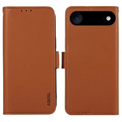 ABEEL iPhone Air Plånboksfodral Konstläder med RFID-skydd - Brun