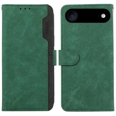 ABEEL iPhone Air Plånboksfodral Splicing Konstläder Flip Grön RFID-Skydd