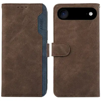 ABEEL iPhone Air Plånboksfodral Splicing Konstläder Flip RFID-Skydd - Brun